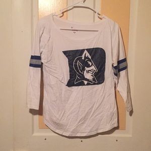 duke university blue devils 3/4 length shirt